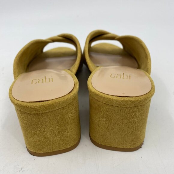 CAbi Green Suede Peep Toe Block Heels | Women’s Size 9 - Picture 5 of 9